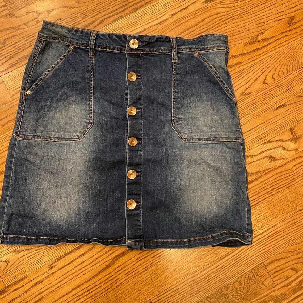 NWT Kelsie Jean Skirt -High Rise Denim Skirt